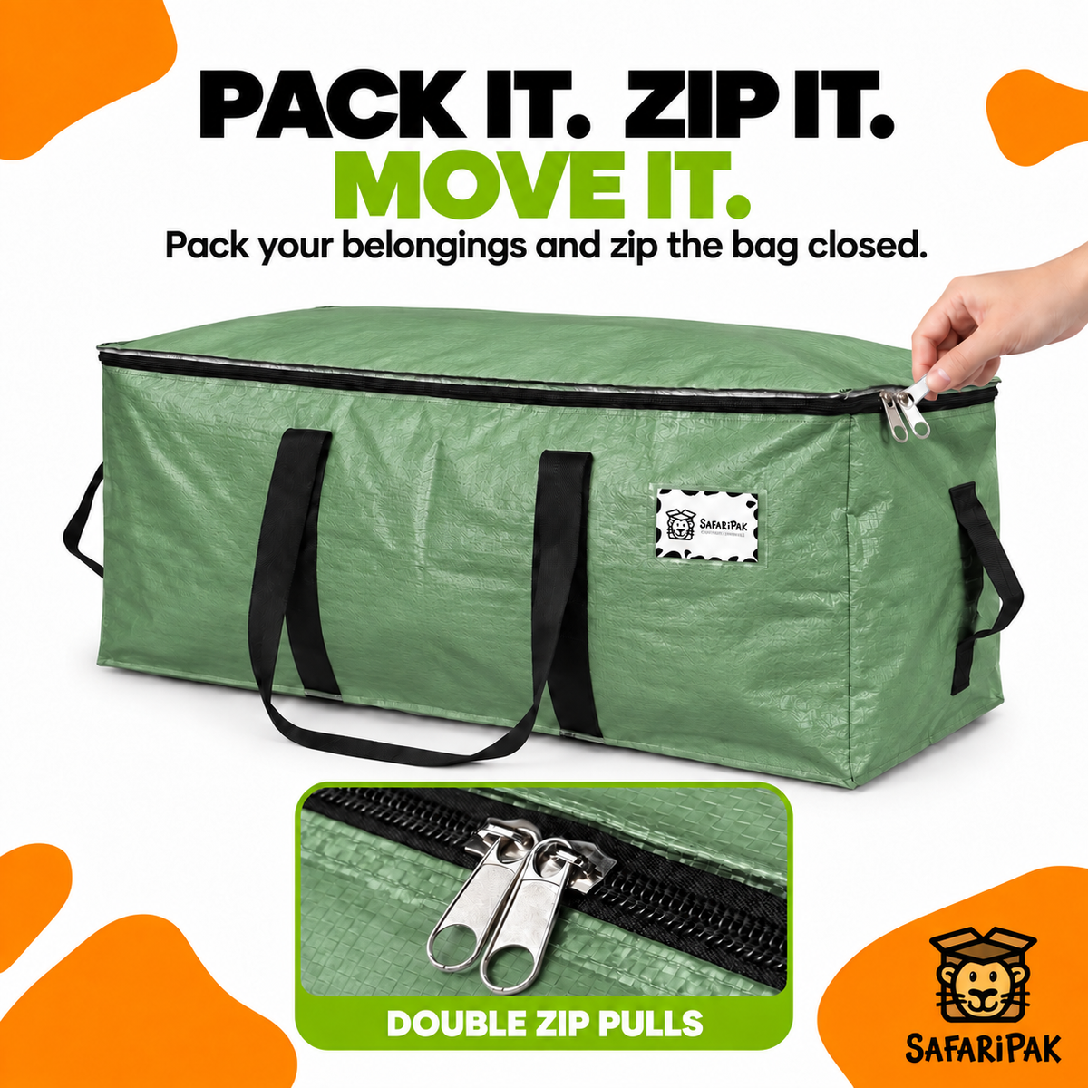 Green - Double Zip