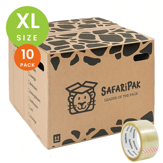 10 x Extra Large Strong Cardboard Storage Moving Boxes With Tape