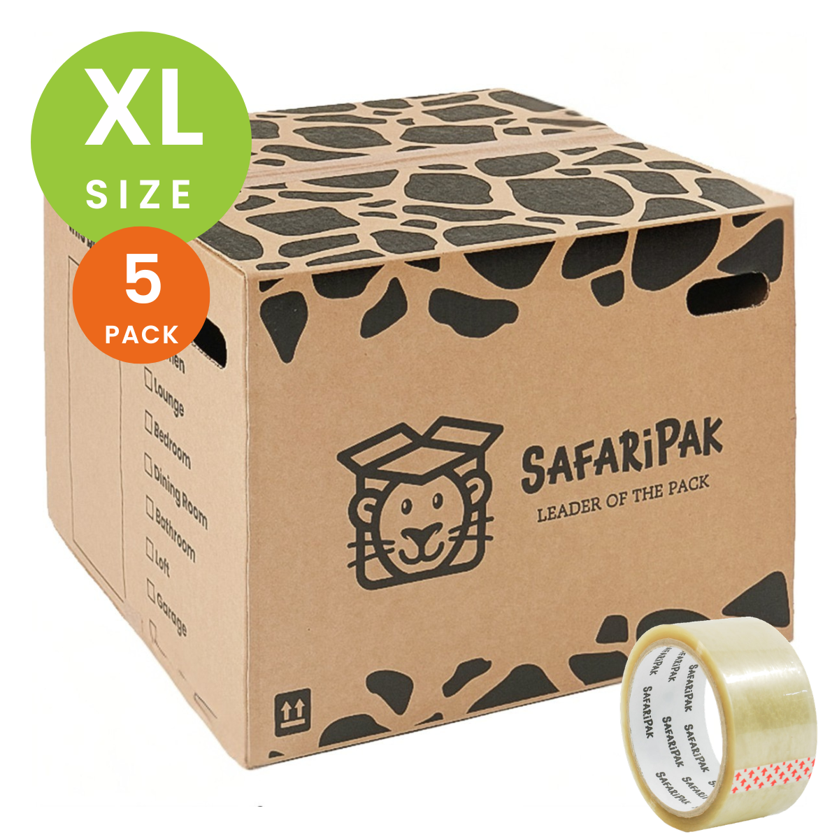 5 x Extra Large Strong Cardboard Storage Moving Boxes With Tape