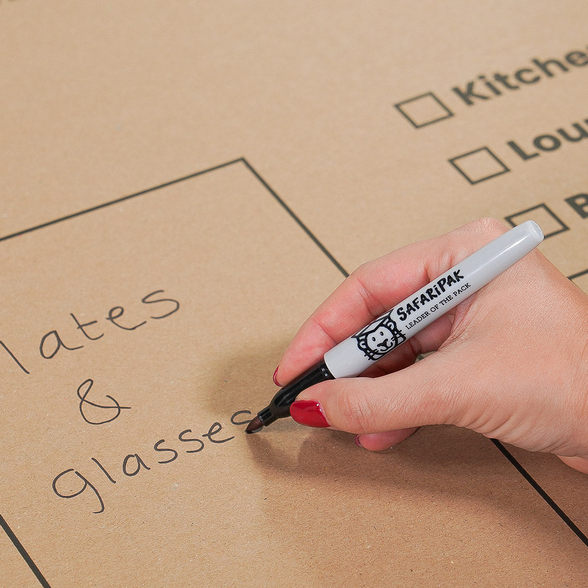 Black Permanent Marker Pen for Moving Boxes