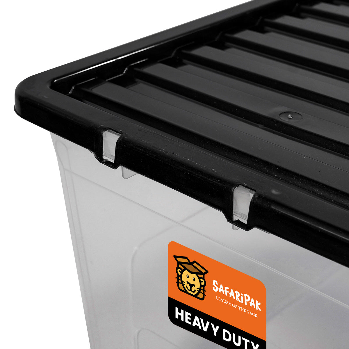 3 x 80L Stackable Plastic Storage Boxes with Lids